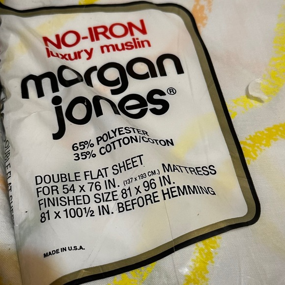 Vintage Morgan Jones Luxury Muslin Full Double Set Fitted Flat Sheet - Picture 4 of 9